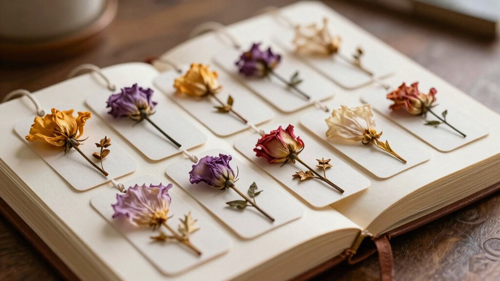 dried flower bookmarks collection