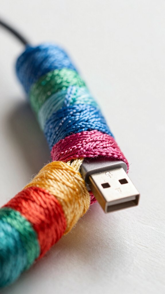 embroidery thread cable wrap