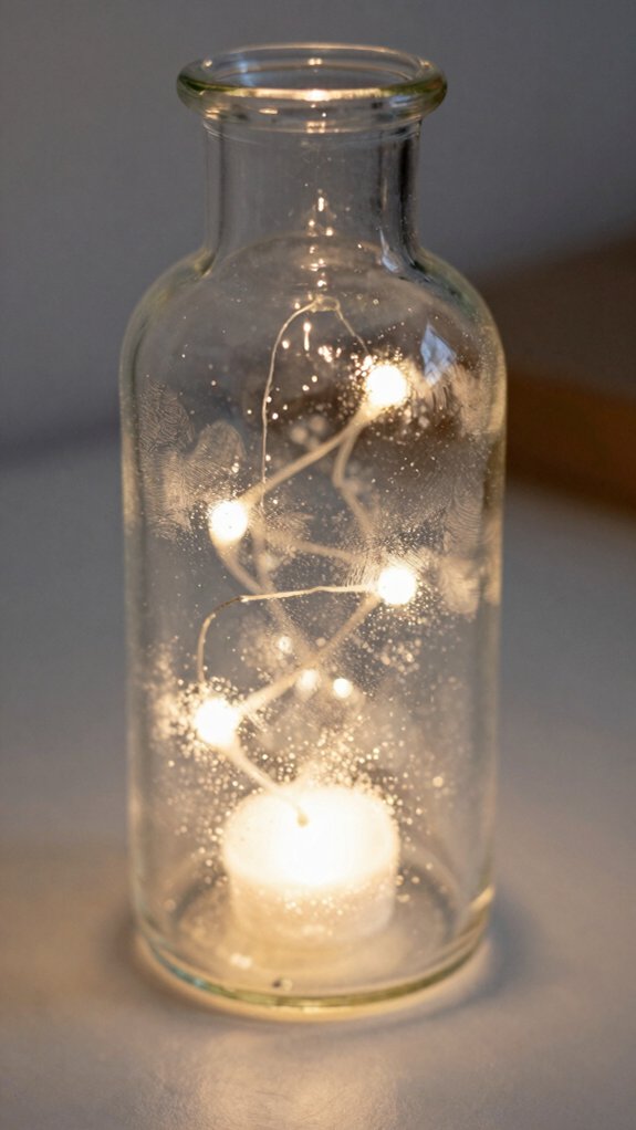 fairy lights in bottles