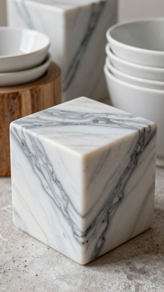 geode inspired faux marble finish