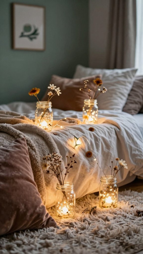 glowing fairy mason jar lights