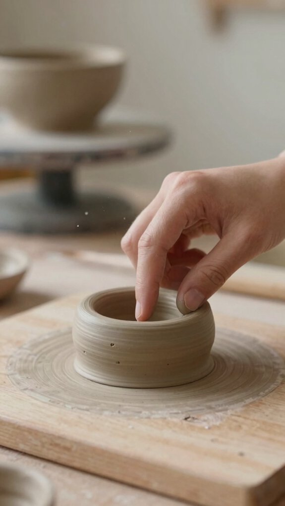 hand formed clay bowl practice