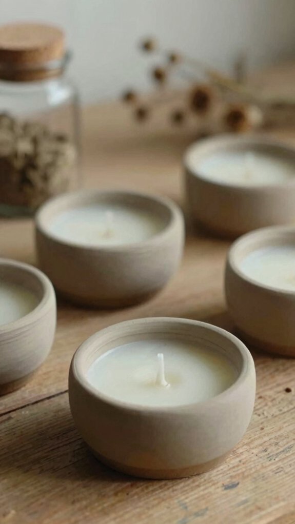 handmade air dry clay candleholders