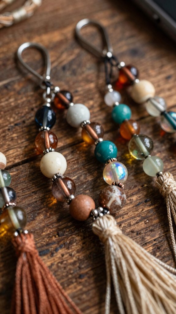 handmade beaded phone charms