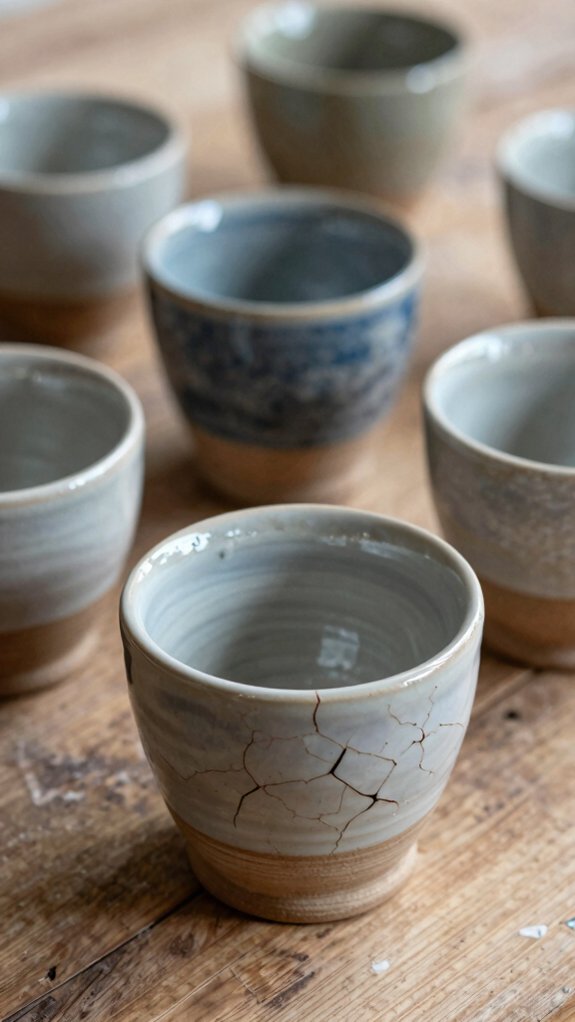 handmade espresso cups glaze testing
