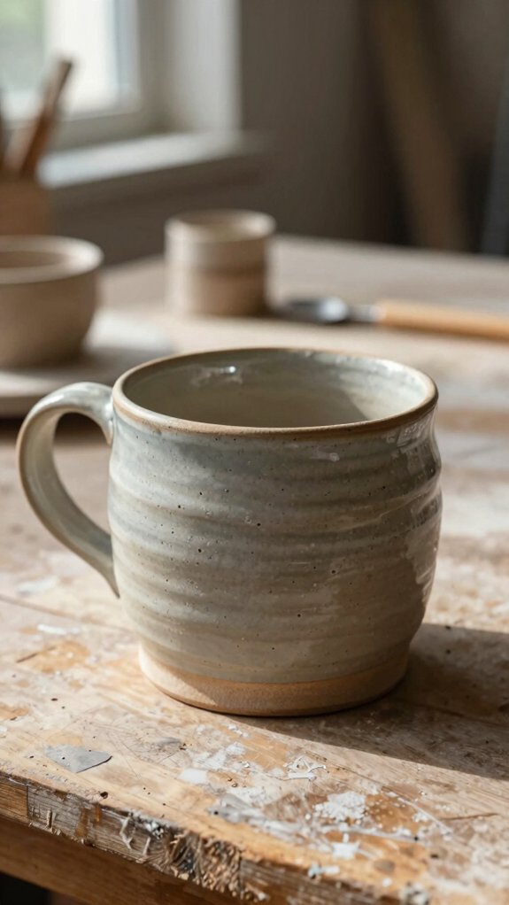 handmade slip and scored handle