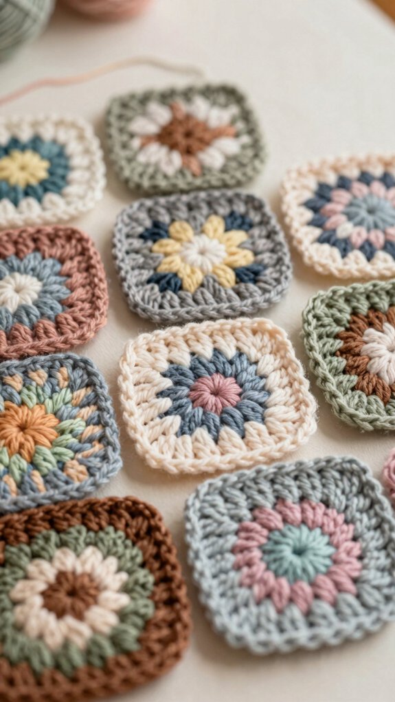 join as you go granny squares