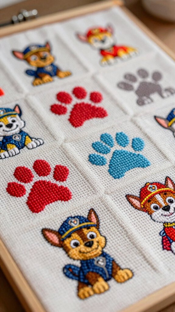 kid friendly paw print sampler