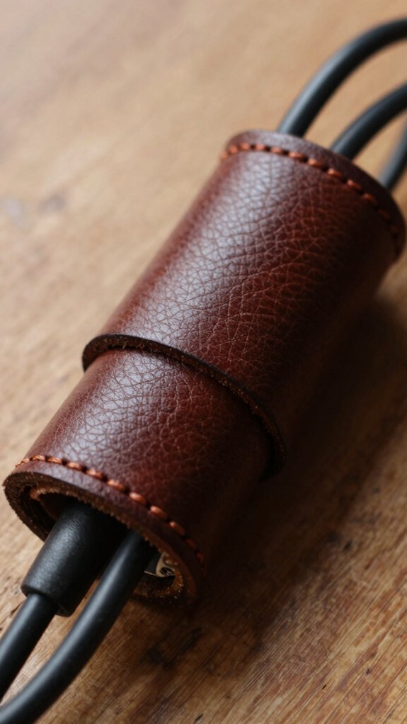 leather cord sleeve strain relief