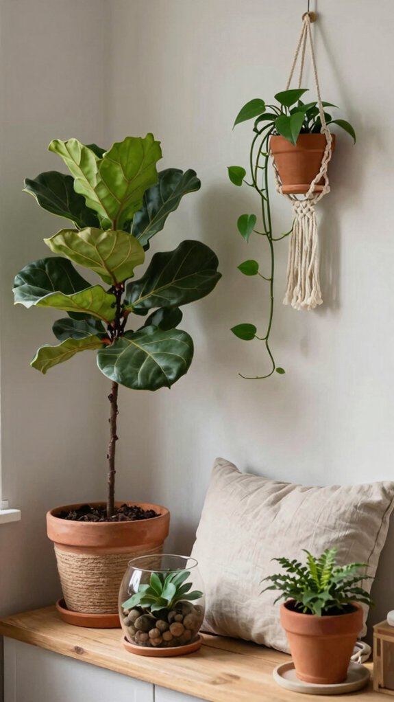 low care indoor plant styling