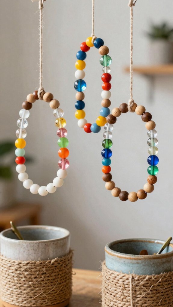 macram beaded plant hanger