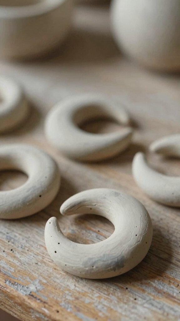 magical crescent moon clay charm