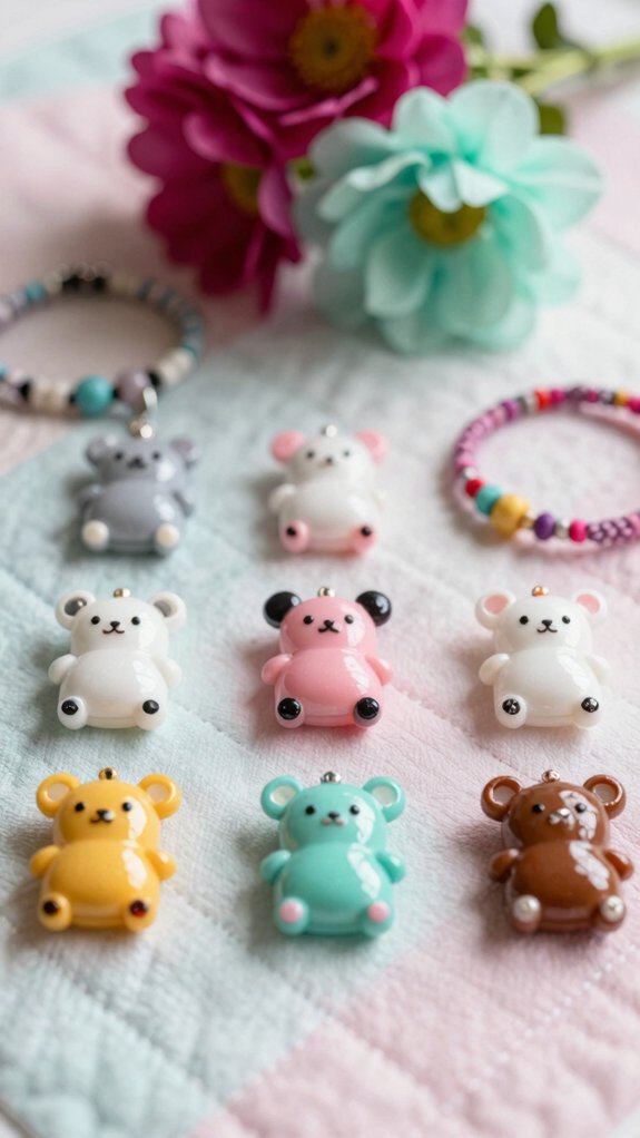 melt perler animal keychain charms