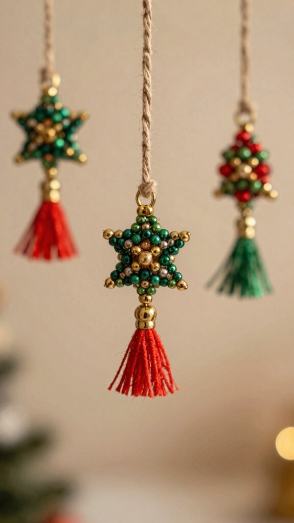 mini bead holiday ornaments