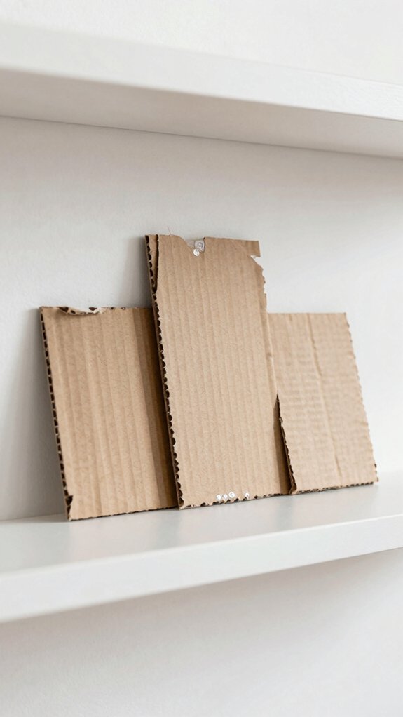 modern crescent cardboard shelf