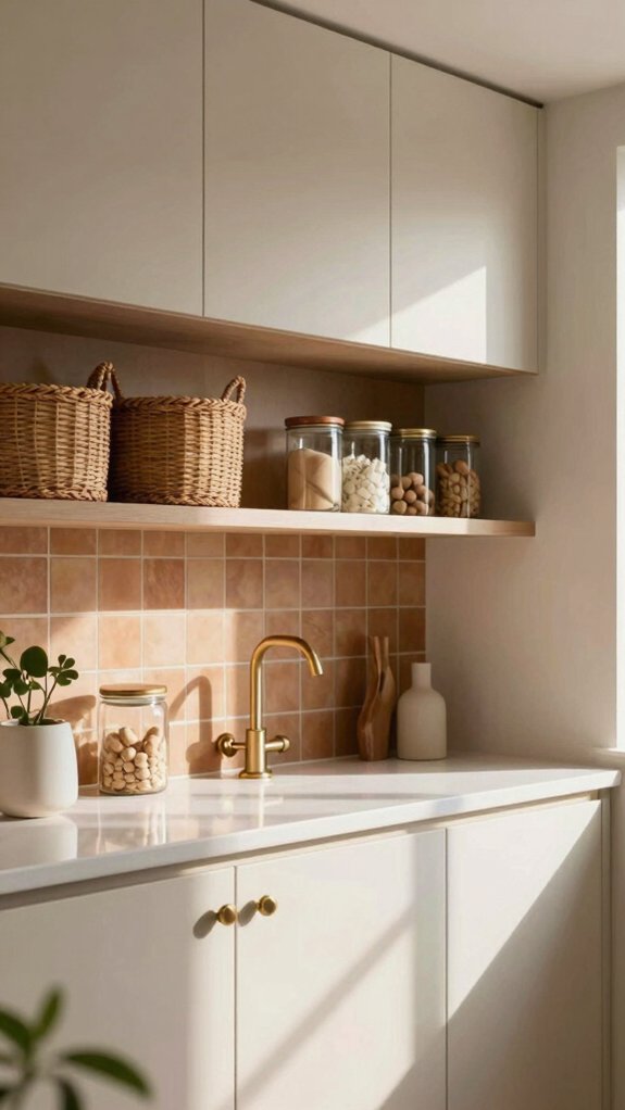 moisture resistant floating shelf storage