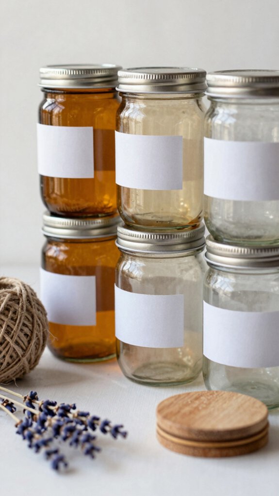 painted jar storage organizer