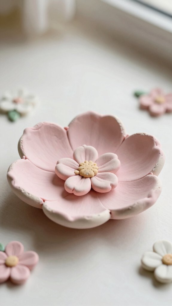 pastel floral trinket dish