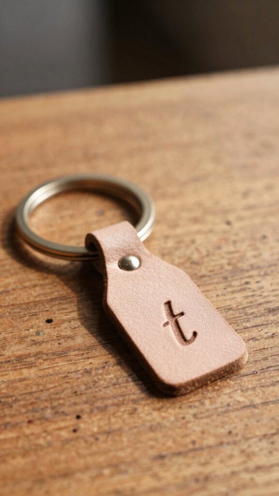 personal initial keychain charm