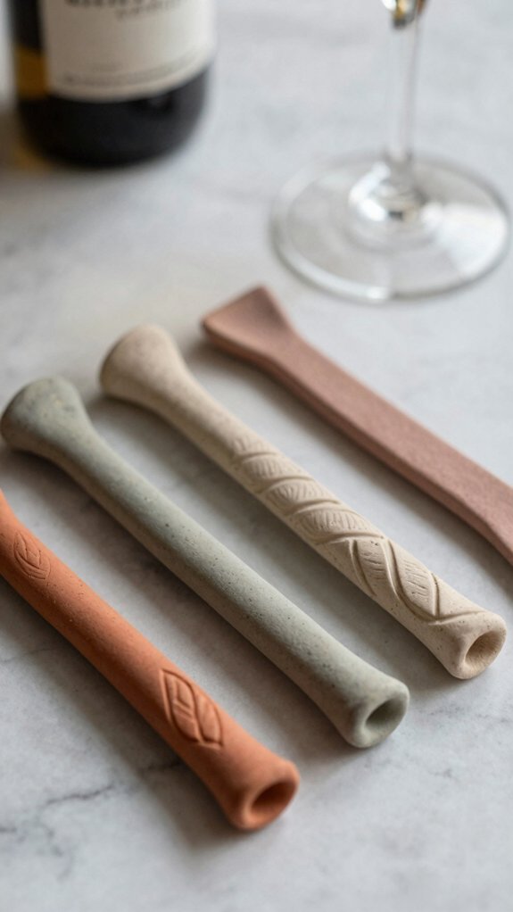 personalized clay cocktail stirrers