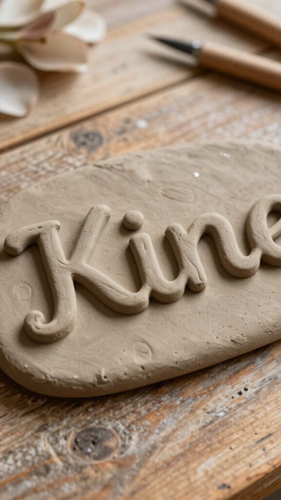 personalized clay name plaque