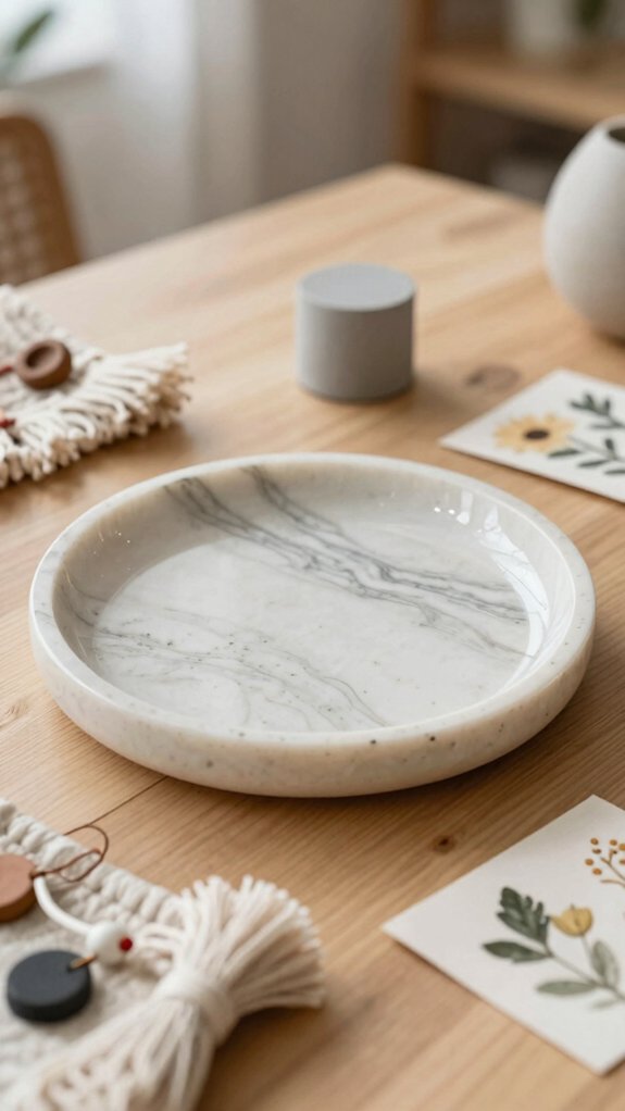 personalized modern jesmonite trays