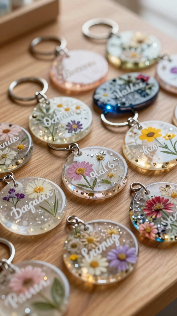 personalized uv resin keychains