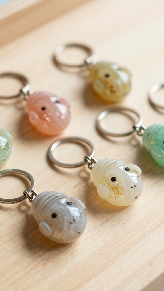 pocket sized resin snow globes