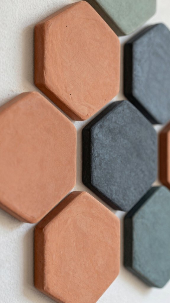 polymer clay geometric wall art