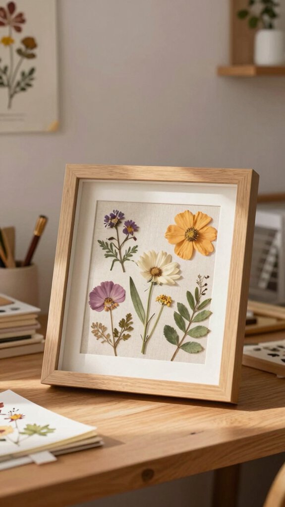 pressed flower teen room decor