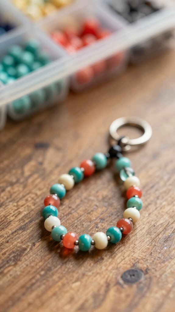 quick knot beaded keychains