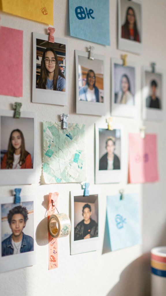 removable tape photo grid