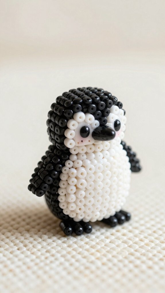 right angle weave 3d penguin
