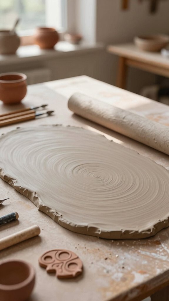 roll even clay slab
