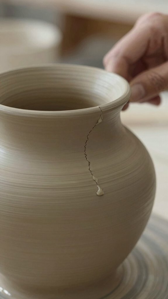 seam joining leather hard clay