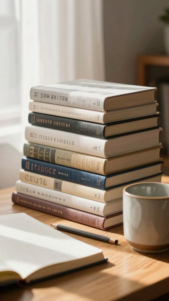 single row book spine display