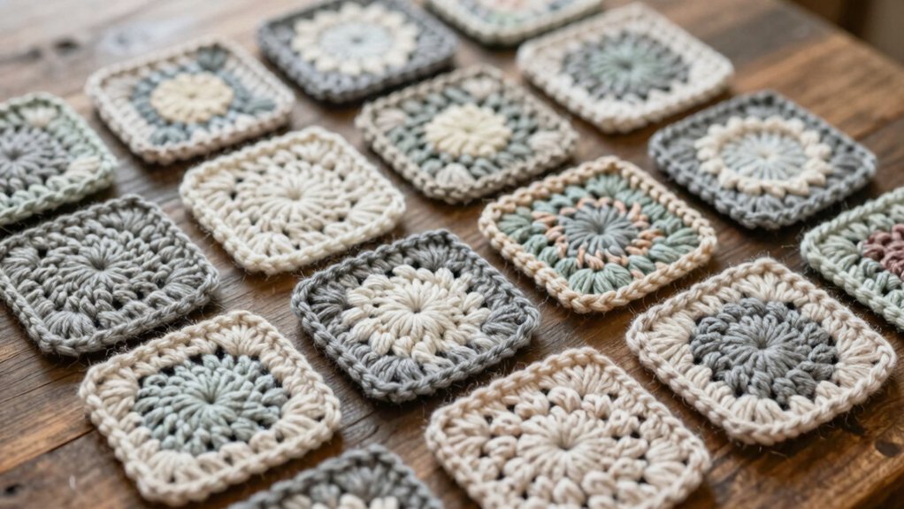 sixteen crochet square patterns