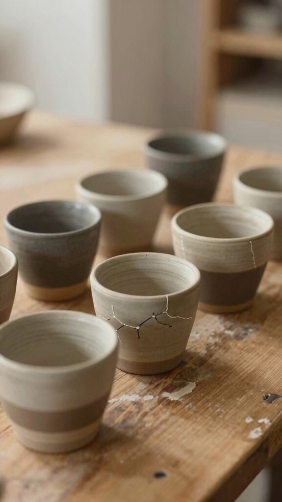 small slab built espresso cups