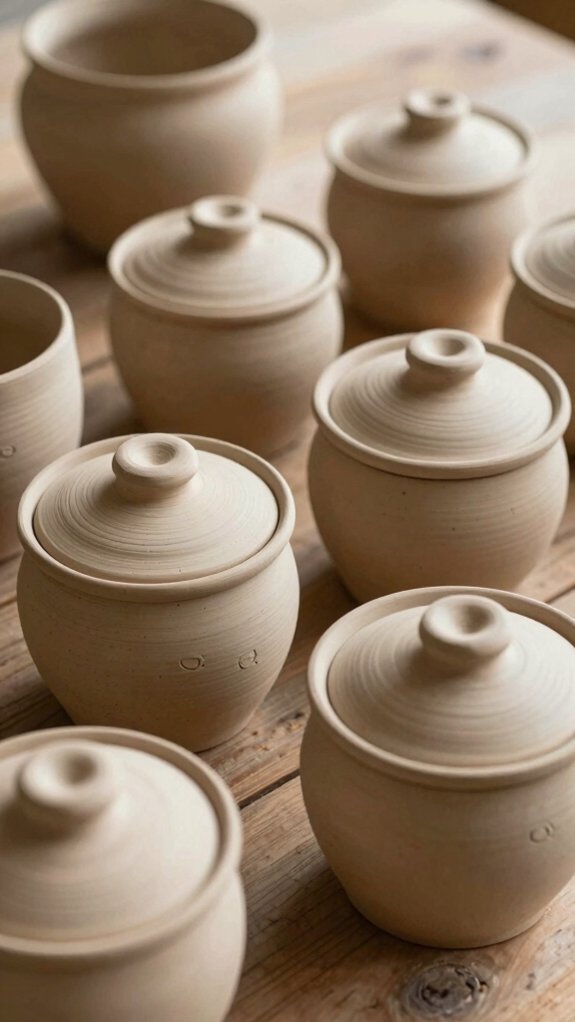 snug lidded box bisque glaze