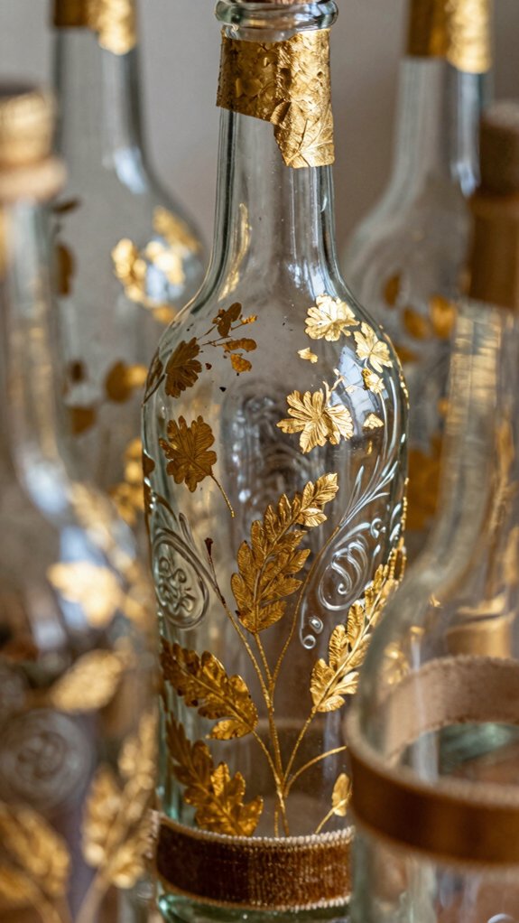 sparkly gold leaf bottle upgrade