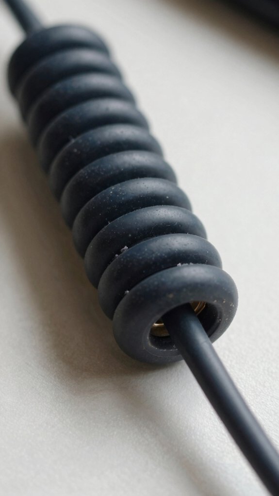 spiral wrapped charging strain relief