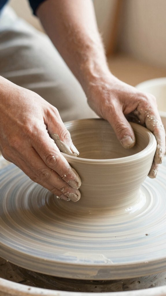 stacked clay coil bowl technique