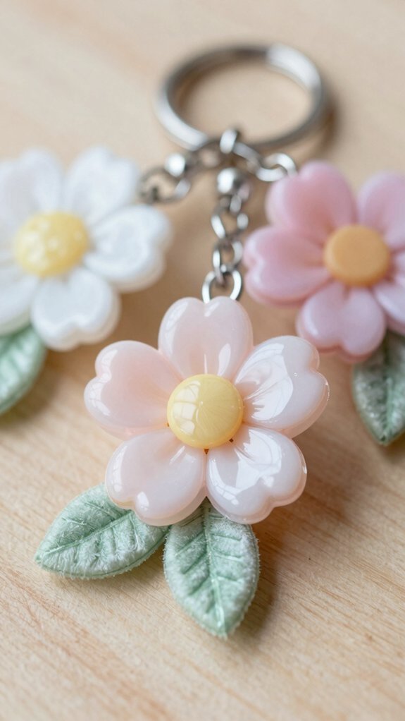 stencil floral acrylic charms