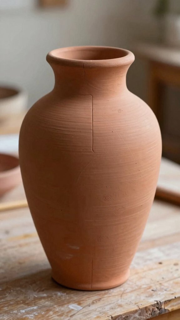 strong scored slab seams vase