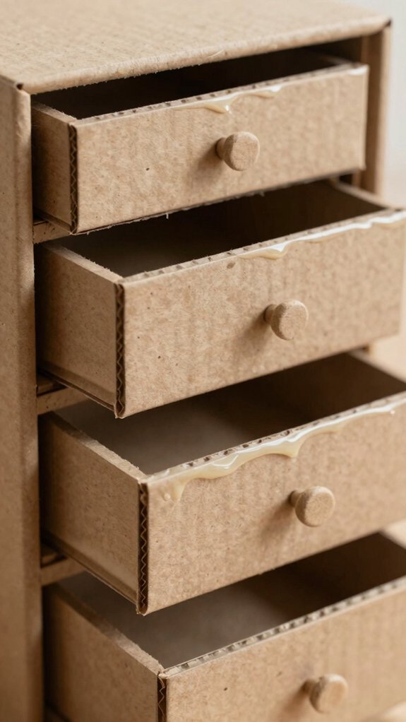 thick cardboard mini drawer organizer