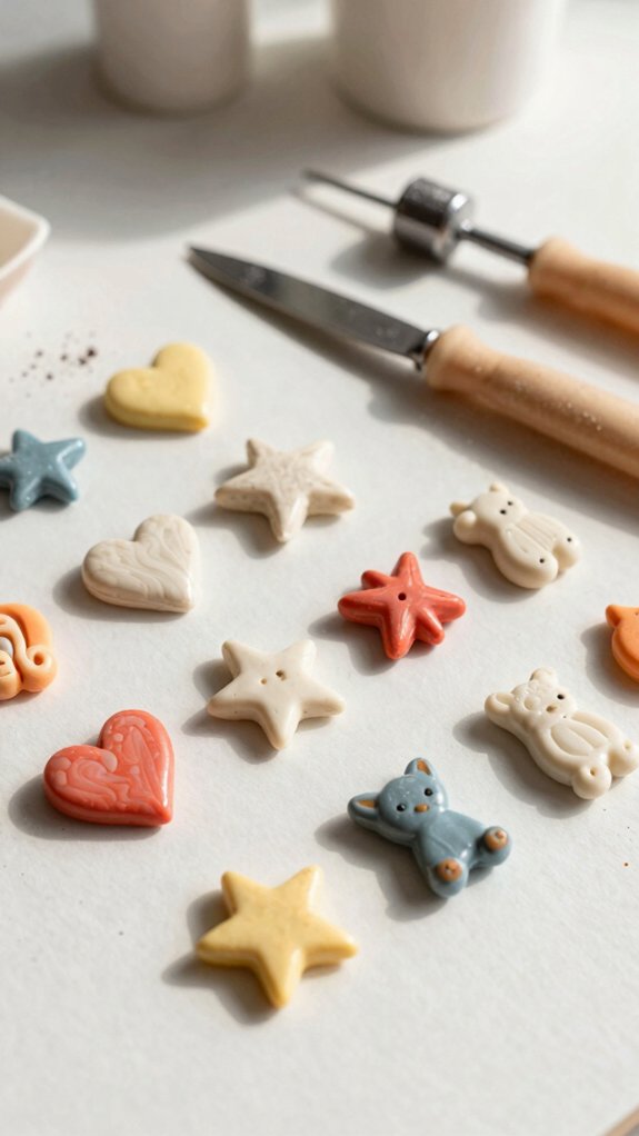 tiny polymer clay charm making