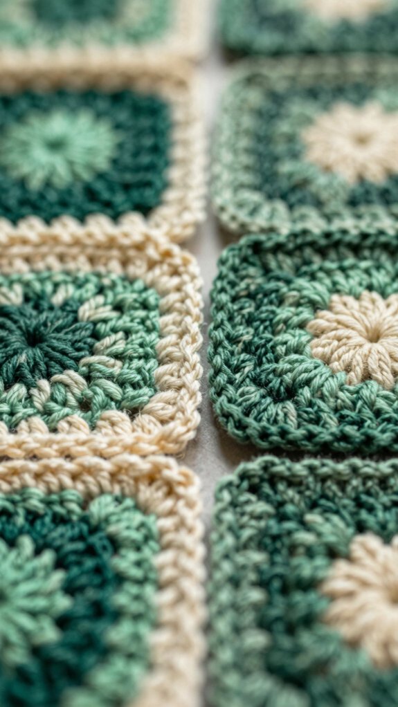 two color mosaic square knitting