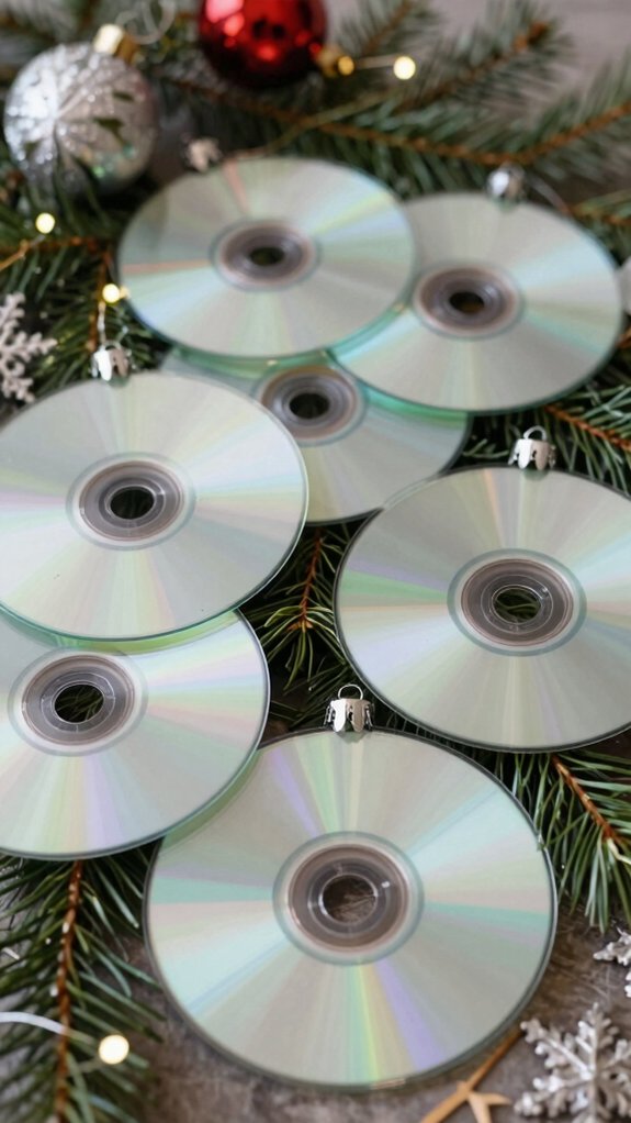upcycled cd christmas ornaments