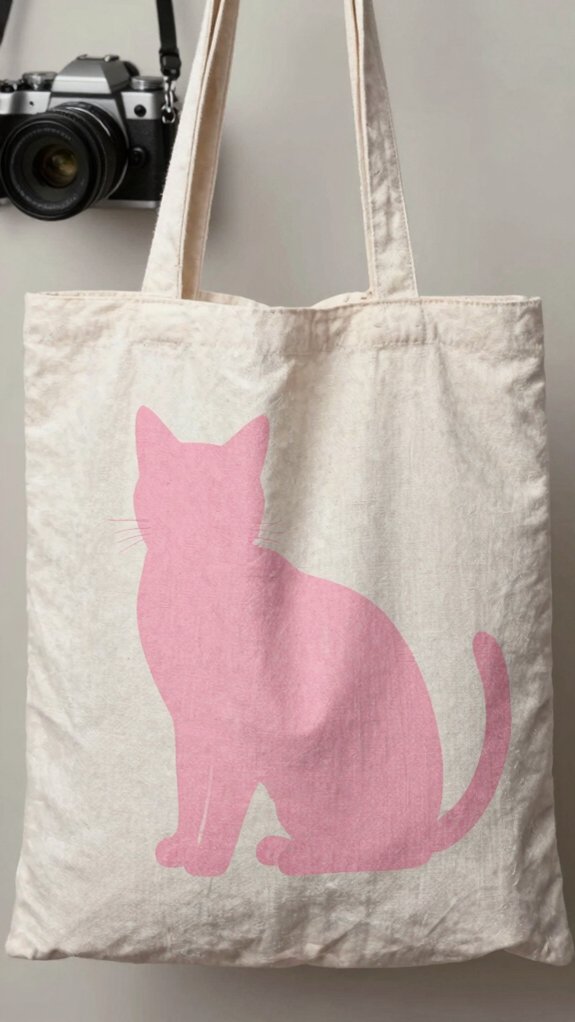 vintage black cat tote charm