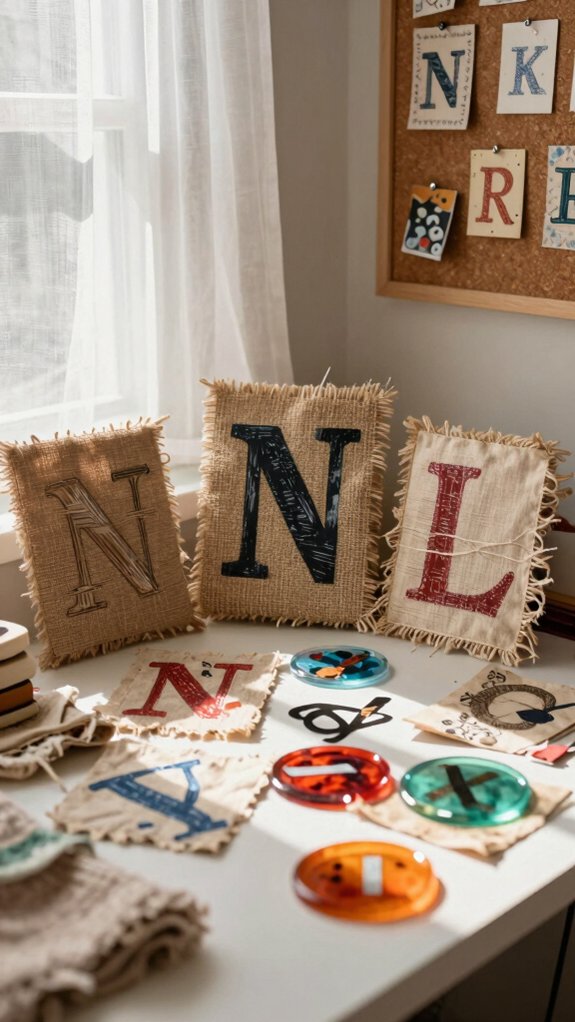 yarn wrapped initial bedroom decor